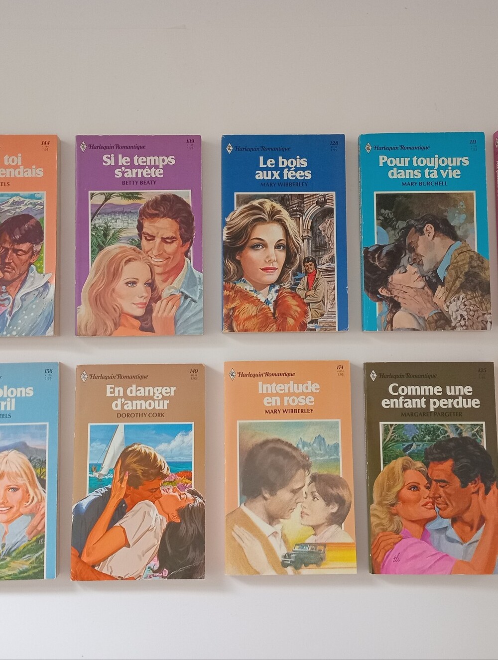 Vintage French Harlequin Romance Lot of 10 Books 1980s Paperbacks